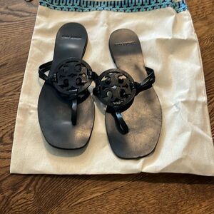 Tory Burch Miller sandals. Thin soles. Good condition   Only worn a few times